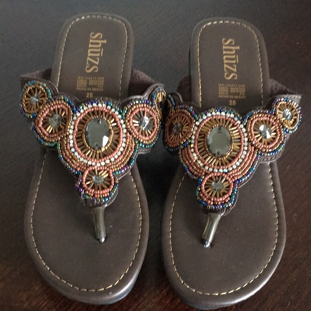 Platform Jeweled Sandals